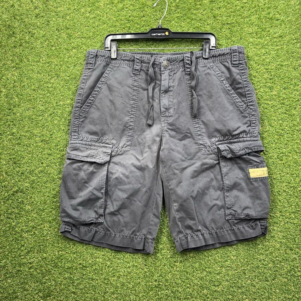 True Religion Cargo Shorts Mens 42 Isaac Overdye Drawstring Skater Grunge y2k